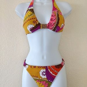 Trina Turk Two Piece Swimsuit Bikini Size L